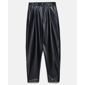 zara faux leather trousers new with tags